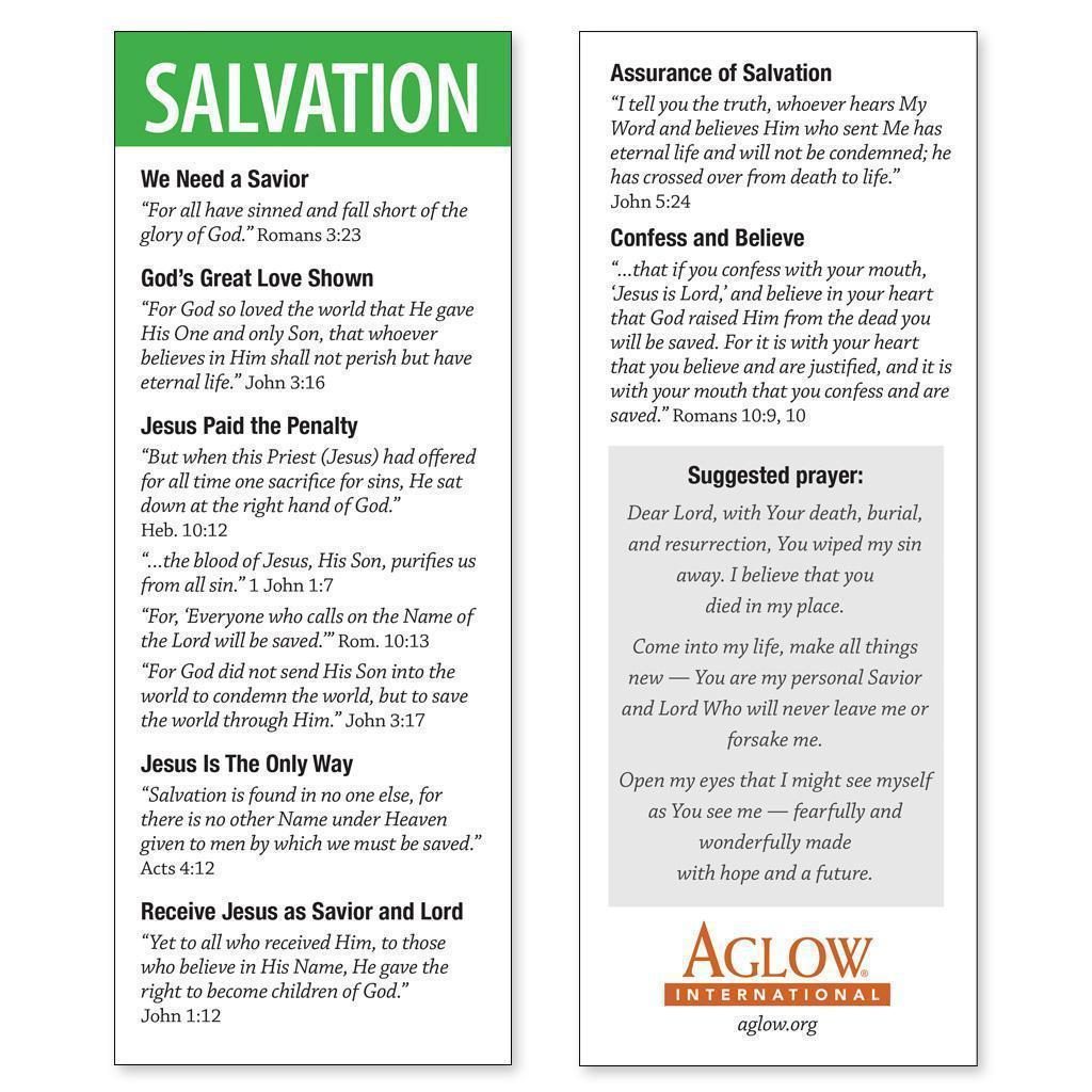 Tools For the Harvest – Salvation Bookmarks